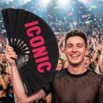 Festival Fan « ICONIC » en noir/rose – Rave Statement – Affichage 4