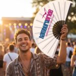 Festival-Fächer Hamburg Pride CSD in Weiß, Logo-Edition, Affichage 3