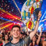 Festival Fan « ZAP BOOM POW » Jaune Comic – Rave & Party – Affichage 4