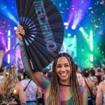 Festival Fan « TECHNO » Noir Teal-Pink – Techno & Rave – Affichage 4