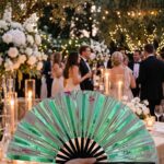 Festival Fan Holographique Vert – accessoire iridescent Rave – Affichage 7