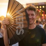 Festival Fan « VERS » en noir – Statement pour Rave & Pride – Affichage 3