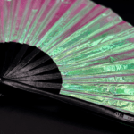 Festival Fan holographique vert, accessoire de rave irisé, Affichage 10