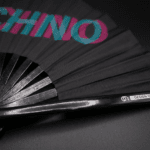 Festival Fan « TECHNO » noir, bleu sarcelle et rose, Techno & Rave, Affichage 6