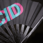 Festival Fan « ACID » Noir Teal-Pink – Techno & Rave Accessoire, Affichage 6