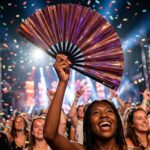 Festival Fans holographiques transparents bordeaux pour les festivals et les Raves, Affichage 4