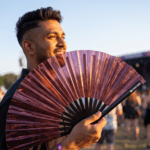Festival Fans holographiques transparents bordeaux pour les festivals et les Raves, Affichage 3