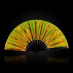 Festival Fans holographiques transparents vert fluo pour les Raves et la Techno, vue 1
