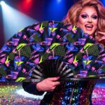 Festival Fan « Géométrie néon » noir pour la Techno et la Rave, Affichage 5