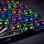 Festival Fan « Chats néon » noirs pour les Raves et les festivals, Affichage 5
