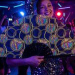 Festival Fan « Cercles fluo » noirs pour la Techno et la Rave, Affichage 2