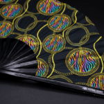 Festival Fan « Cercles fluo » noirs pour la Techno et la Rave, Affichage 5
