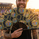 Festival Fan « Cercles fluo » noirs pour la Techno et la Rave, Affichage 3