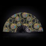 Festival Fan « Cercles fluo » noirs pour la Techno et la Rave, Affichage 1