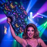 Festival Fan « Papillons fluo » noirs pour les Raves et la lumière noire, Affichage 5
