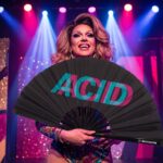 Festival Fan « ACID » Noir Teal-Pink – Techno & Rave Accessoire, Affichage 5