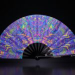 Festival Fan « Mandala psychédélique violet » pour la psytrance et les Raves, Affichage 1