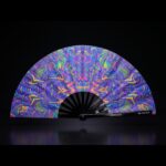 Festival Fan « Mandala psychédélique violet » pour la psytrance et les Raves, Affichage 1