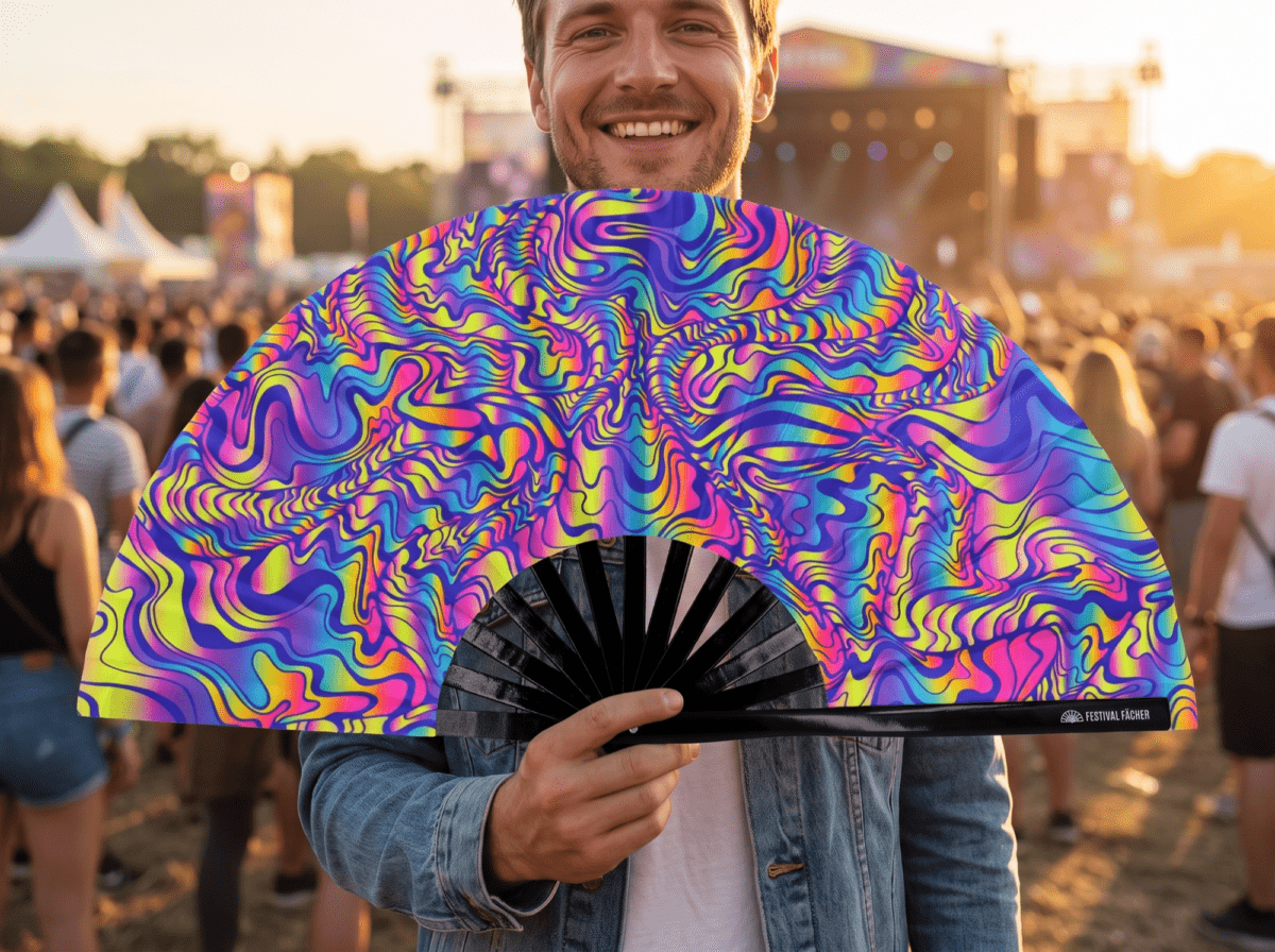 Festival Fans « Psychedelic Melt » violets pour Goa et la psytrance, Affichage 3