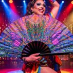 Festival Fan « Mandala papillon » violet pour la psytrance et les festivals, Affichage 5