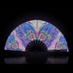 Festival Fan « Mandala papillon turquoise » pour la psytrance et les Raves, Affichage 1