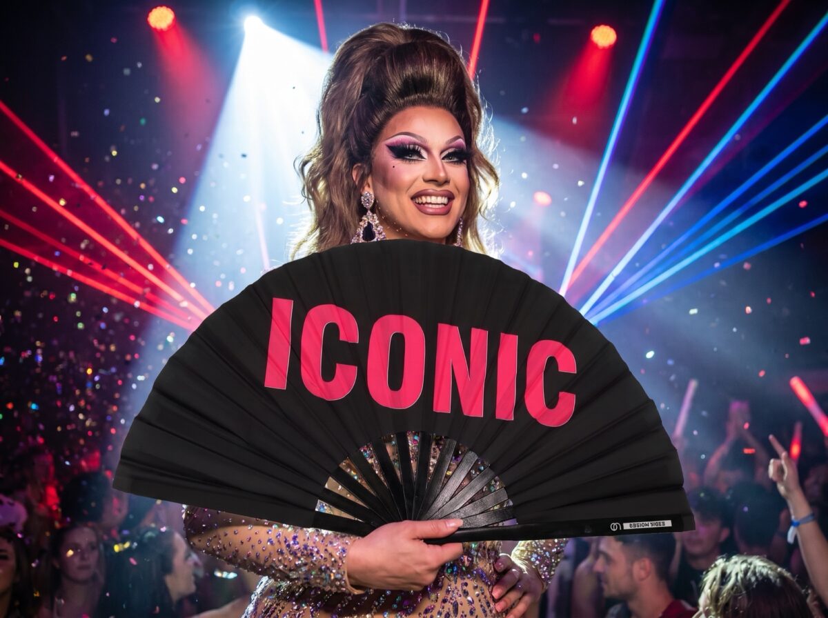 Festival Fan « ICONIC » noir/rose, un statement pour les raves, Affichage 5