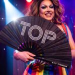 Festival Fans « TOP » en noir, avec un statement Rave & Pride, Affichage 5