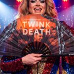 Festival Fan « TWINK DEATH » noir pour la Techno et la Rave, Affichage 5