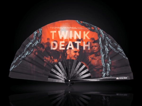 Festival Fan « TWINK DEATH » noir pour la Techno et la Rave