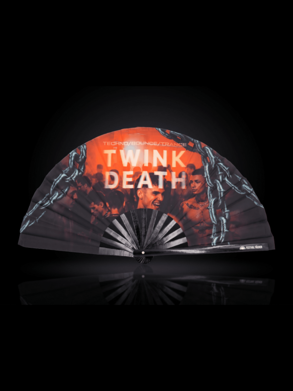 Festival Fan « TWINK DEATH » noir pour la Techno et la Rave