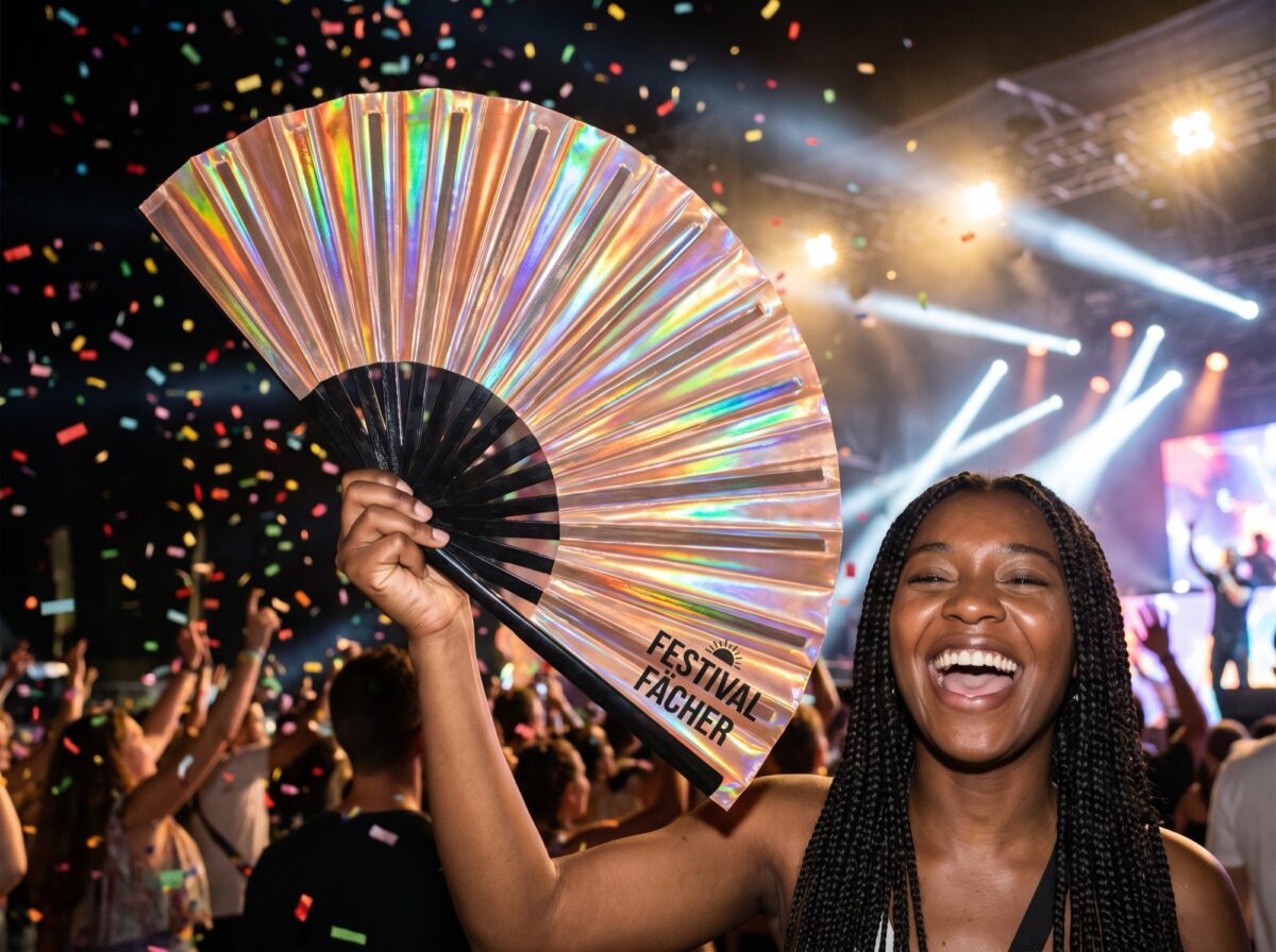 Festival Fans en cuivre holographique pour les festivals et les Raves, Affichage 4
