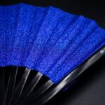 Festival Fans bleu royal à paillettes pour les festivals et les fêtes, Affichage 5