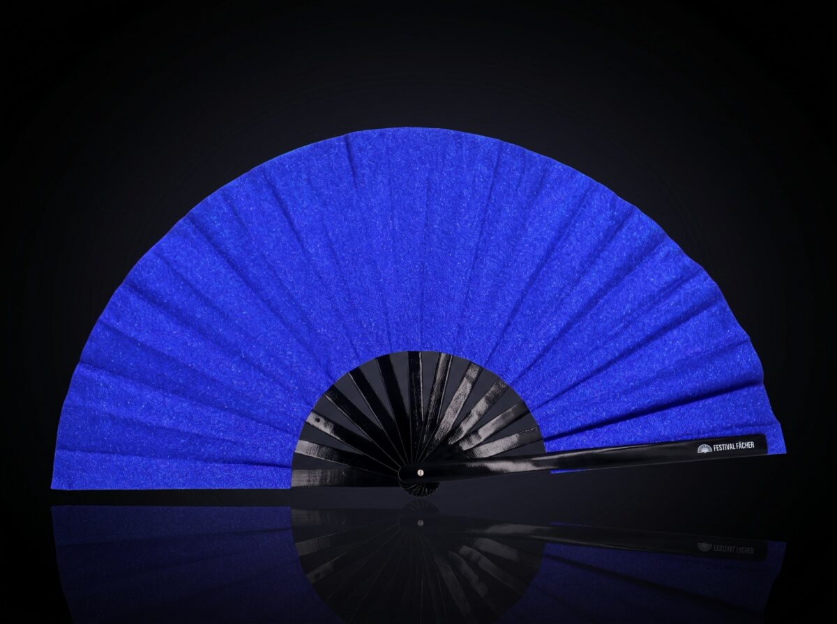 Festival Fans bleu royal à paillettes pour les festivals et les fêtes